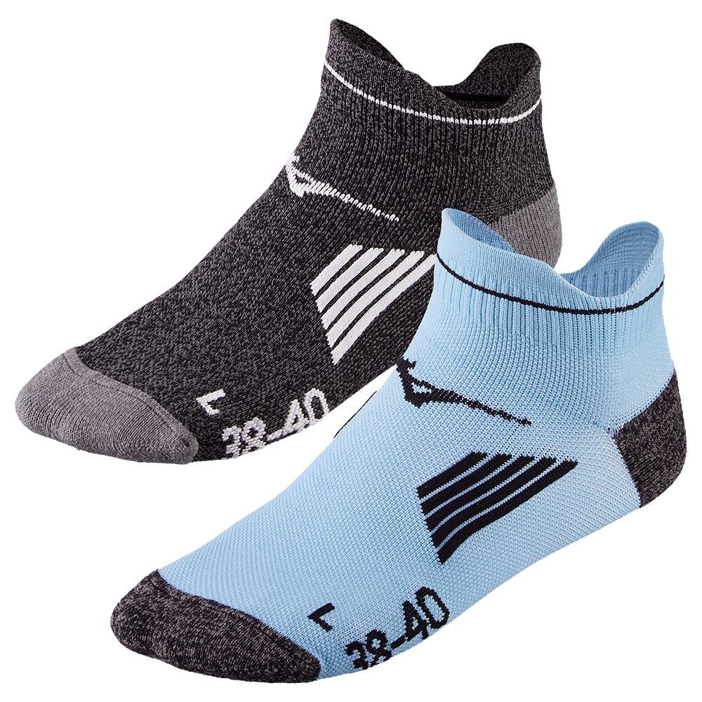 Mizuno Active Training Mid 2p Ženske Čarape Crne Plave | KMWGSL650