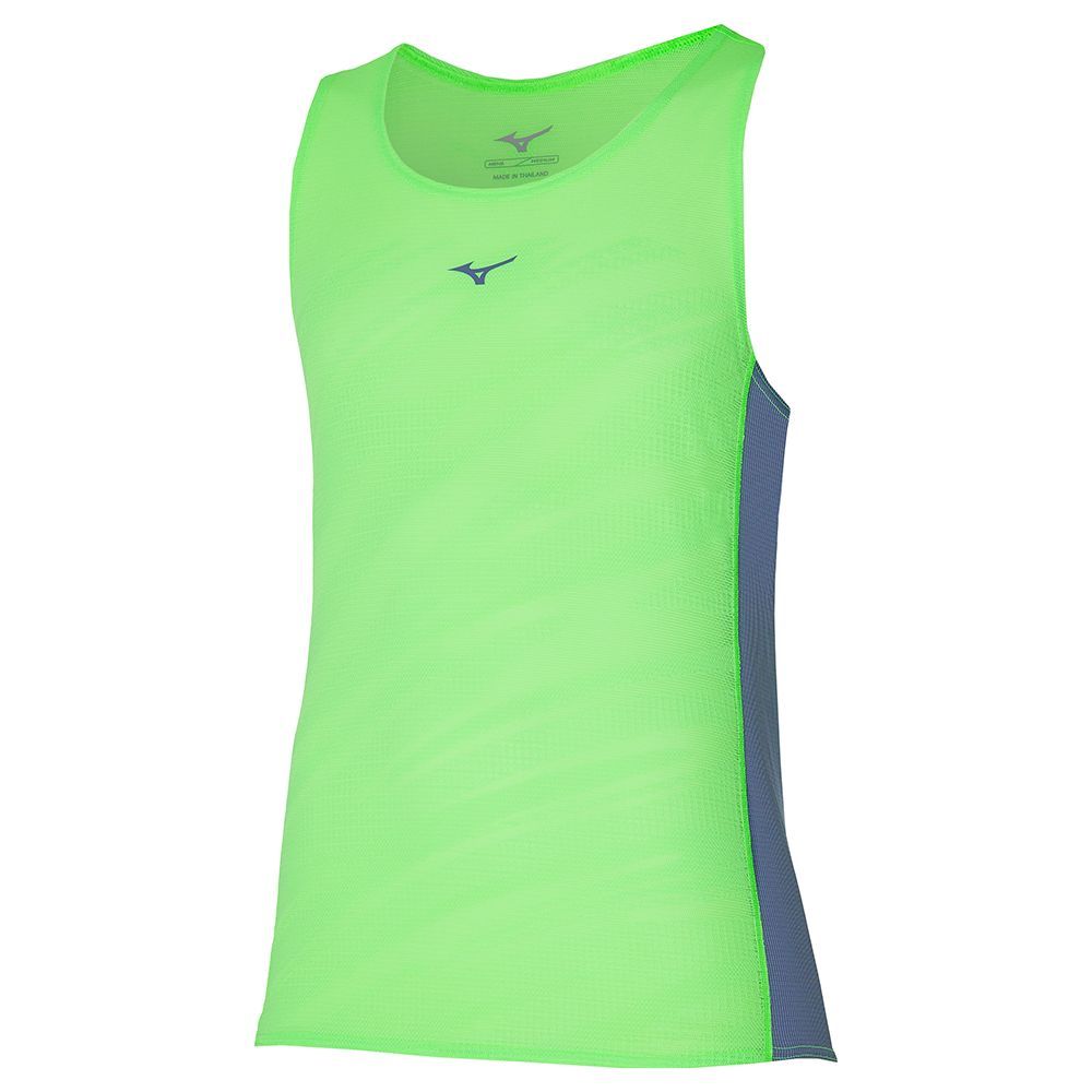 Mizuno Aero Tank Muške Topi Zelene | MLEXSI367