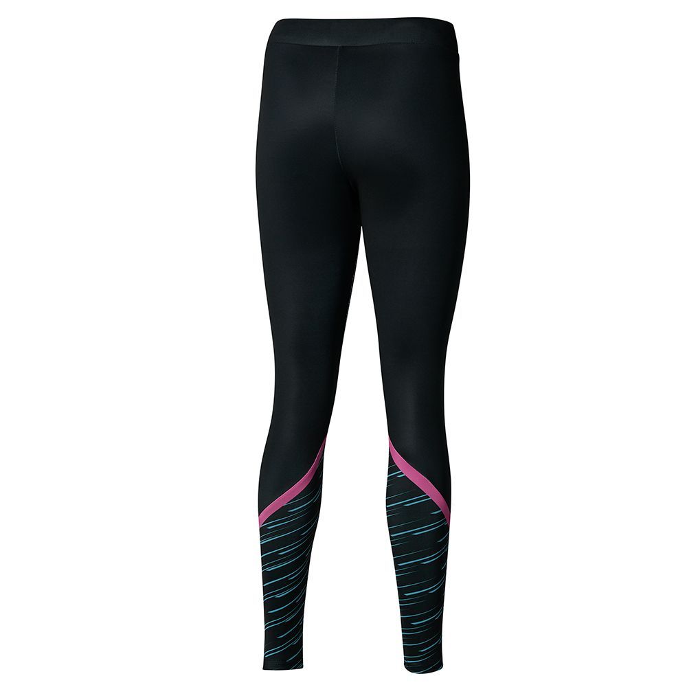 Mizuno Athletics Graphic Ženske Tajice Crne | PMVWYD956