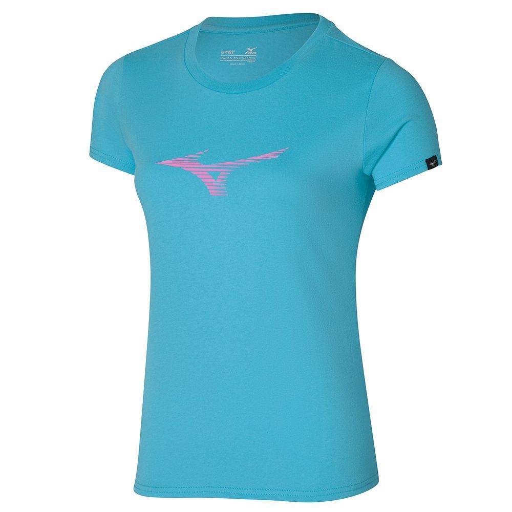 Mizuno Athletics Rb Tee Ženske Topi Plave | JTCBEO259