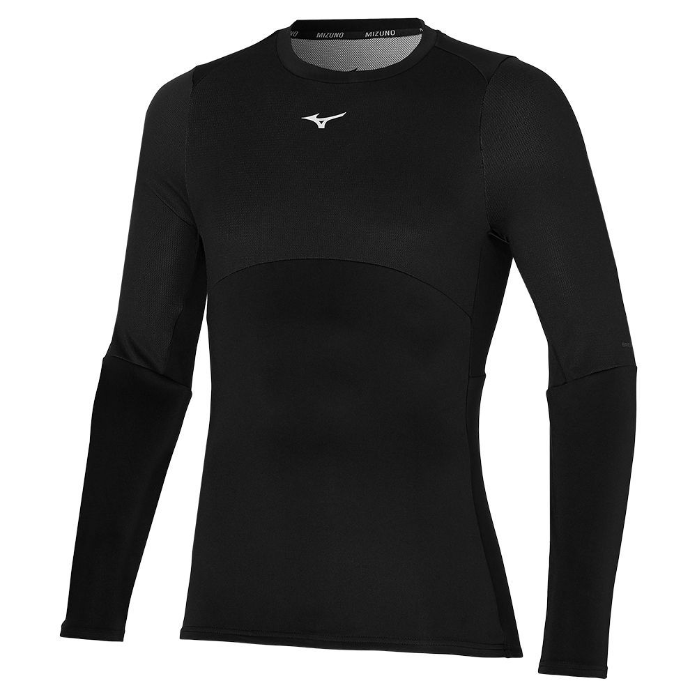 Mizuno Breath Thermo Long Sleeve Muške Topi Crne | SGRTIY981