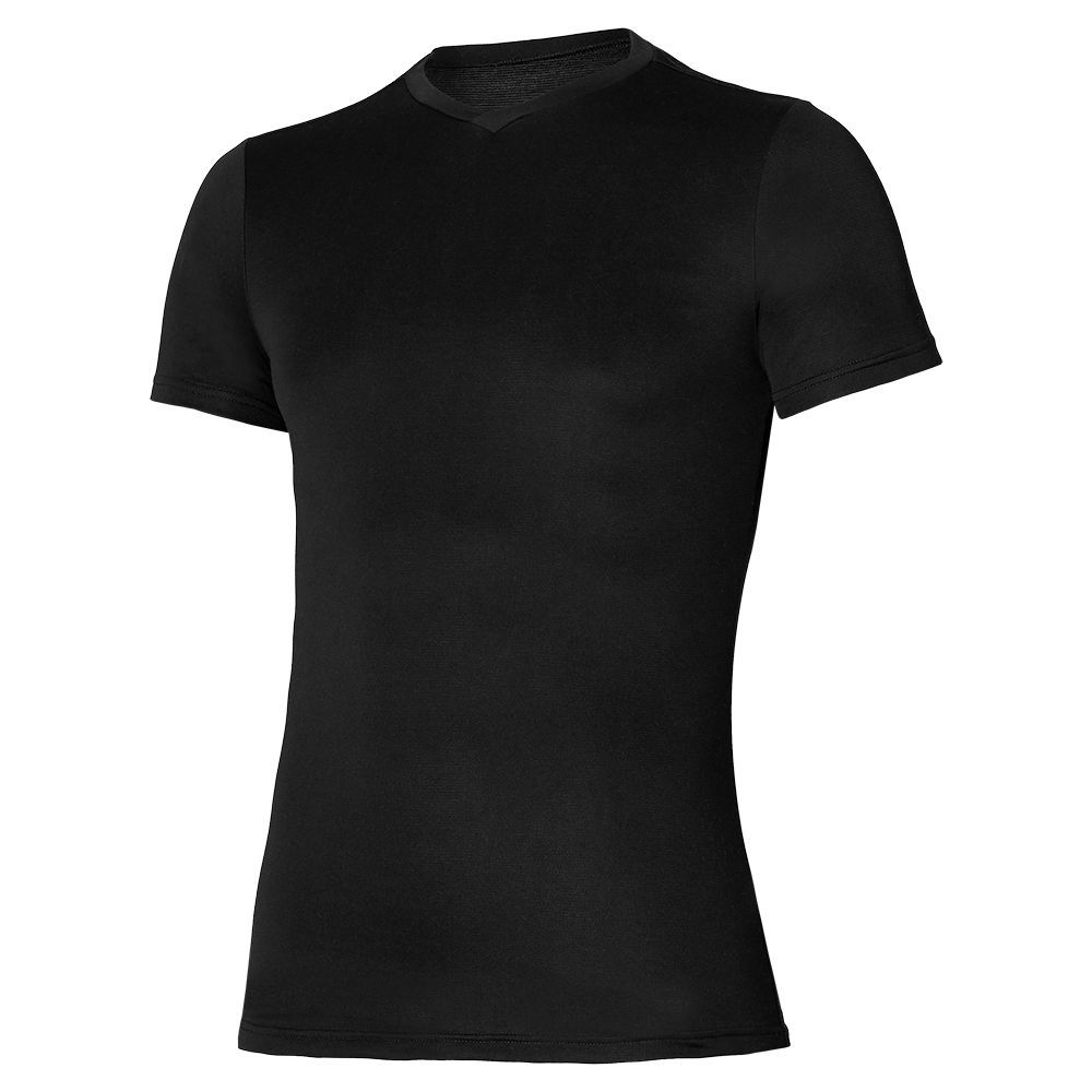 Mizuno Bt Under V Neck Tee Muške Topi Crne | RCPWXA582
