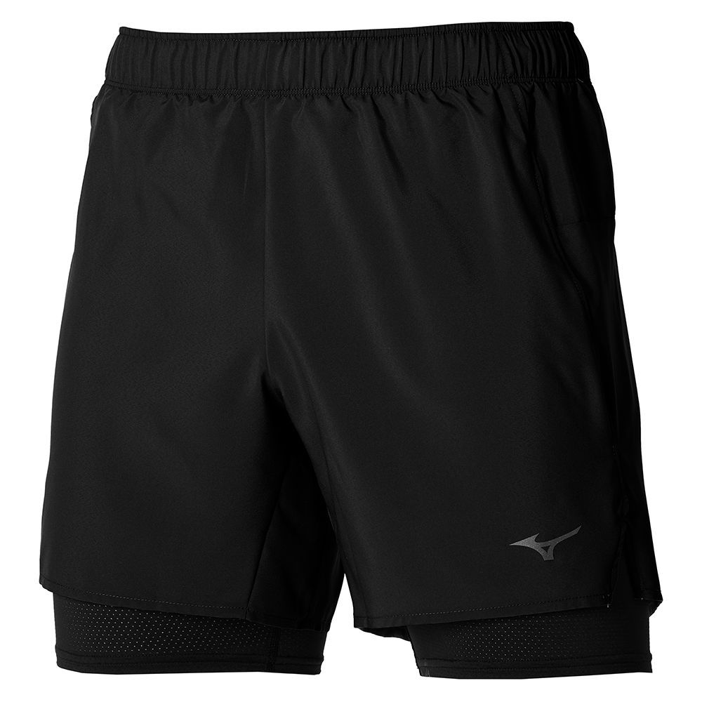 Mizuno Core 5.5 2in1 Muške Kratke Hlače Crne | EMHFUS041