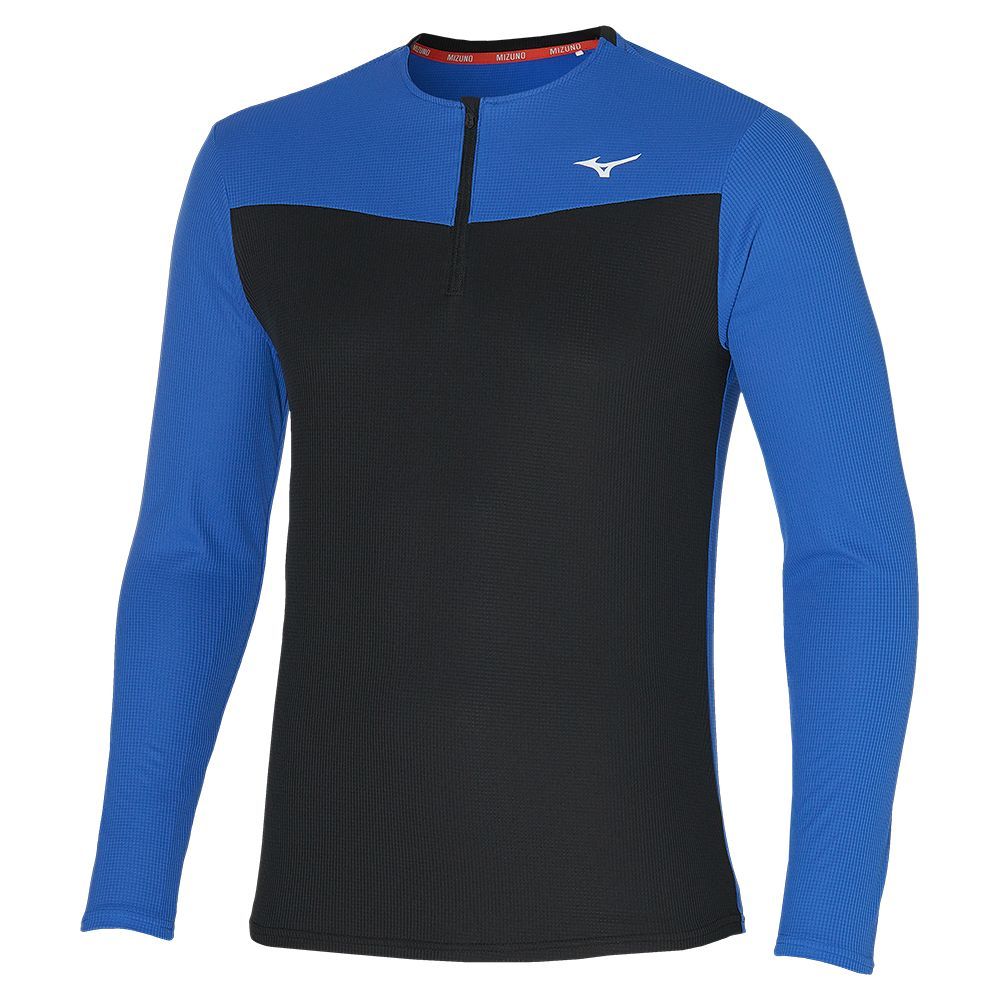 Mizuno Dryaeroflow Ls Hz Muške Topi Crne | EWXUYQ529