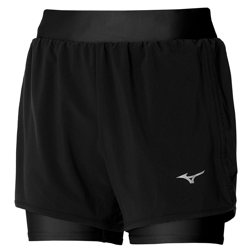 Mizuno Er 4.5 2in1 Ženske Kratke Hlače Crne | DAKXGJ507