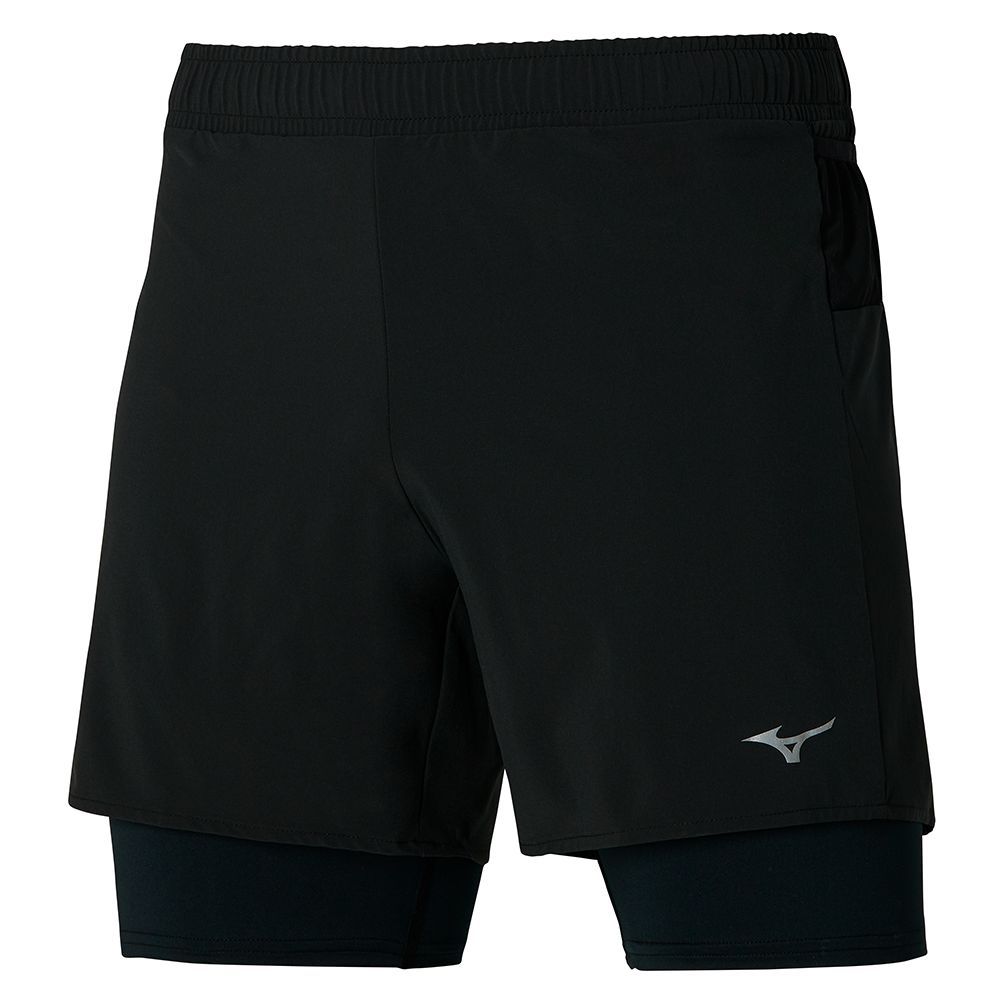Mizuno Er 5.5 2in1 Muške Kratke Hlače Crne | IVPNGL490
