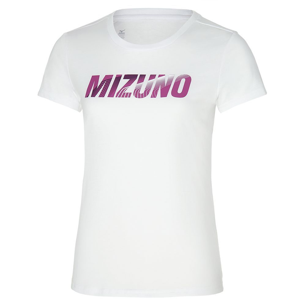 Mizuno Graphic Tee Ženske Topi Bijele | FHPUOL981