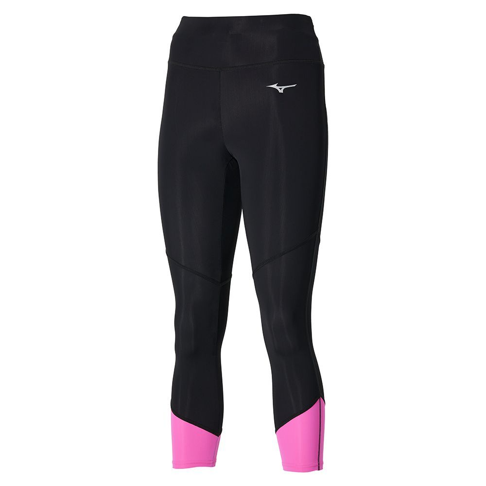 Mizuno Impulse Core 3/4 Ženske Tajice Crne Roze | VUJGAX809