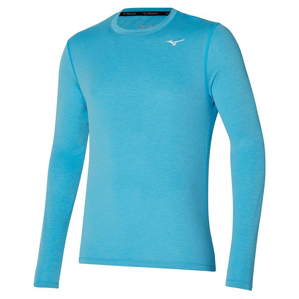 Mizuno Impulse Core Ls Tee Muške Topi Plave | ROYGKP026