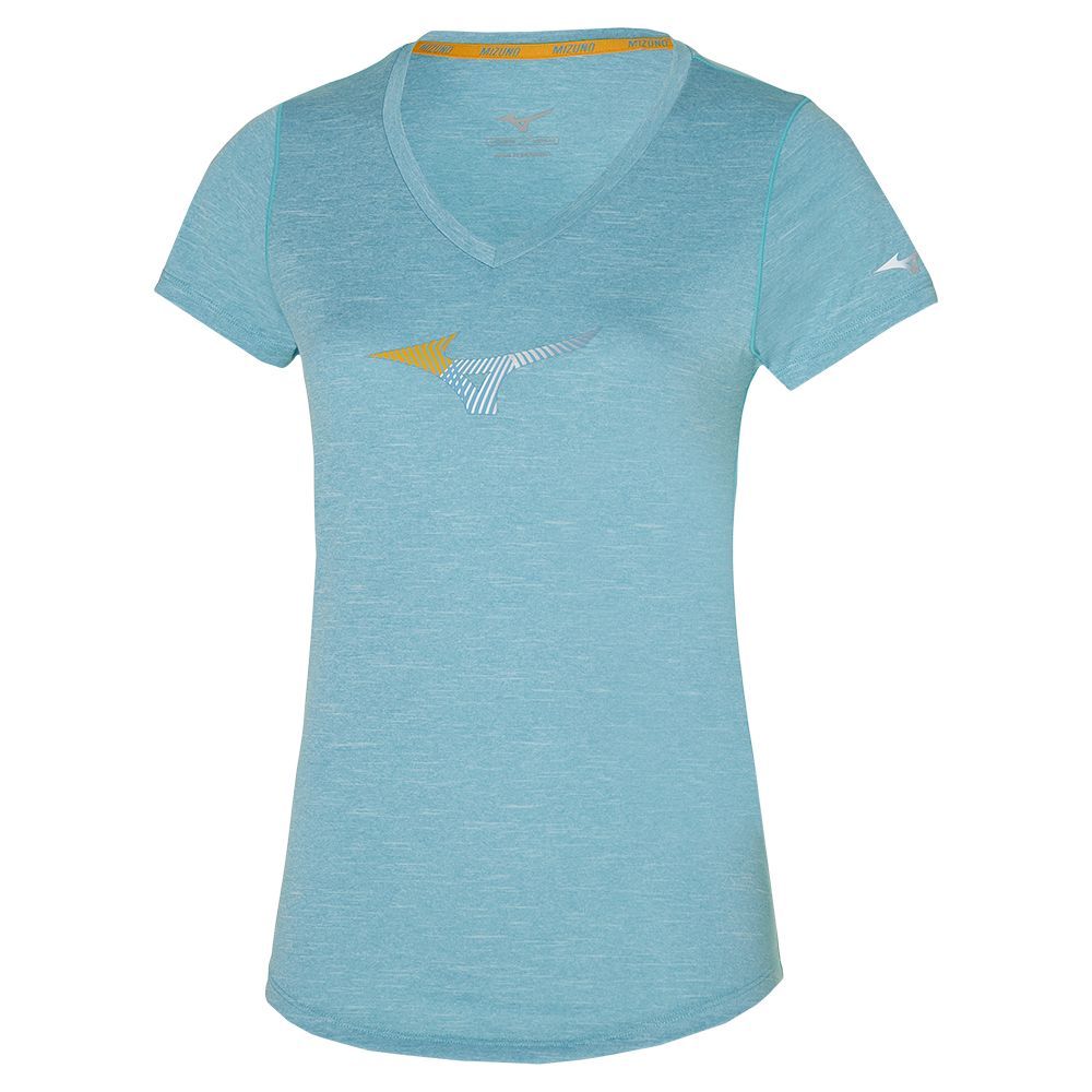 Mizuno Impusle Core Rb Tee Ženske Topi Plave | GEXNHA238