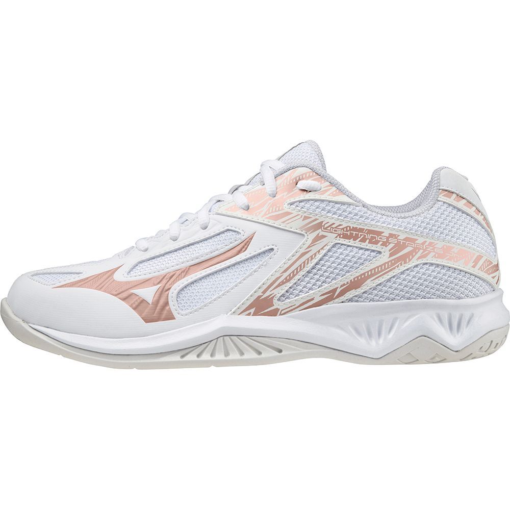 Mizuno Lightning Star Z6 Jr Muške Rukometne Tenisice Bijele Roze | HTMPFV635