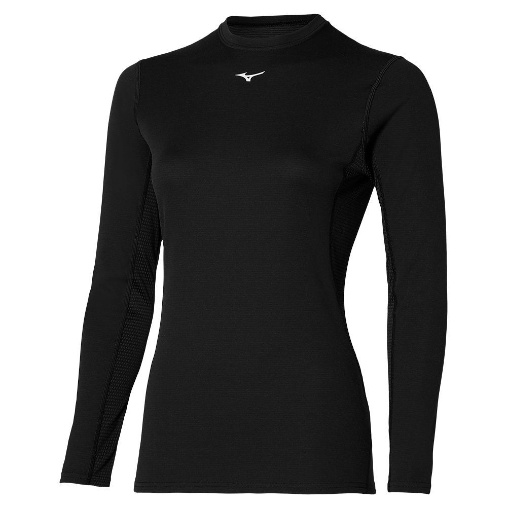 Mizuno Mid Weight Crew Ženske Topi Crne | WXYDOZ396