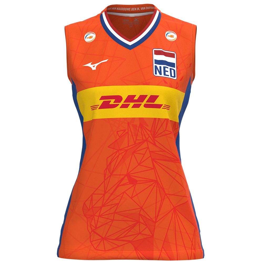 Mizuno Nevobo Replica Shirt Ženske Topi Narančaste | XQJAIY538