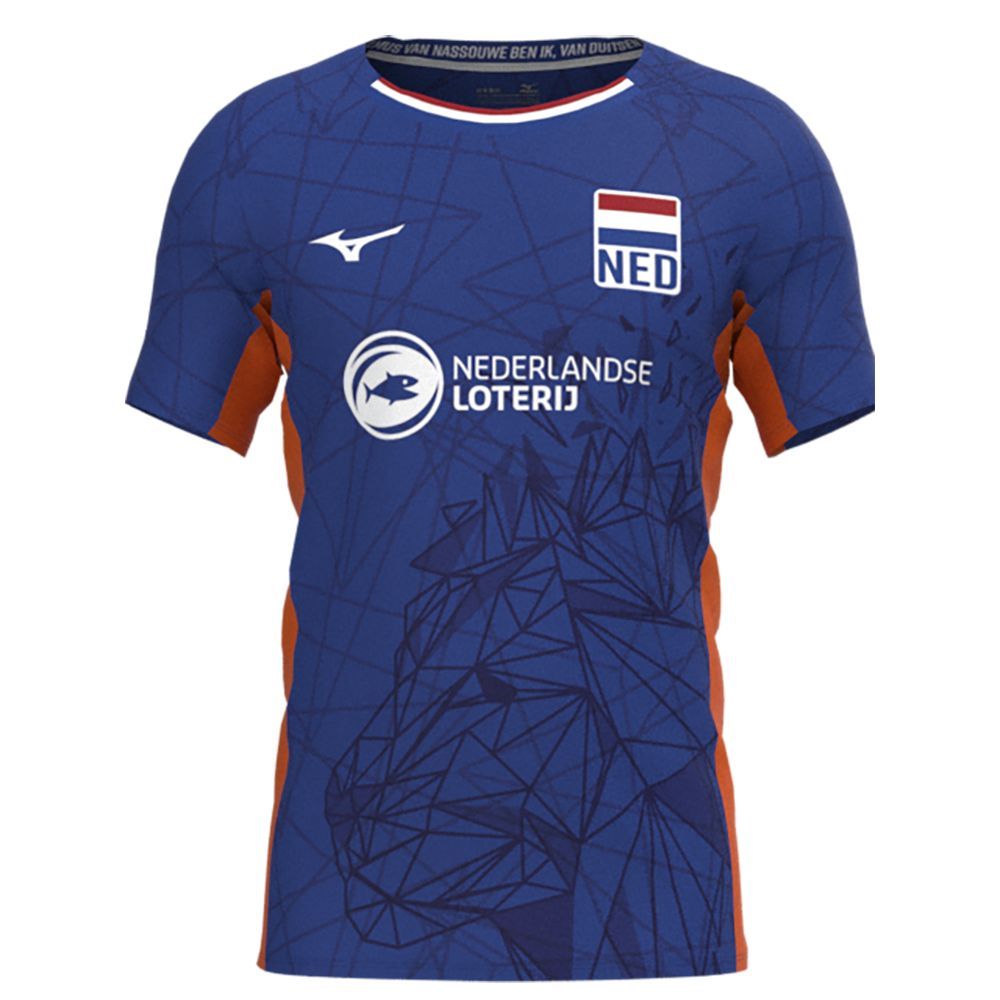 Mizuno Nevobo Volleyball Match Blue Shirt Muške Topi Plave Plave | SMOHXP385