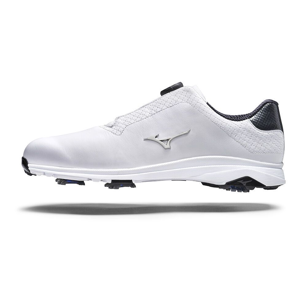 Mizuno Nexlite Pro Boa Muške Cipele Za Golf Bijele Srebrne | BHVYLX695