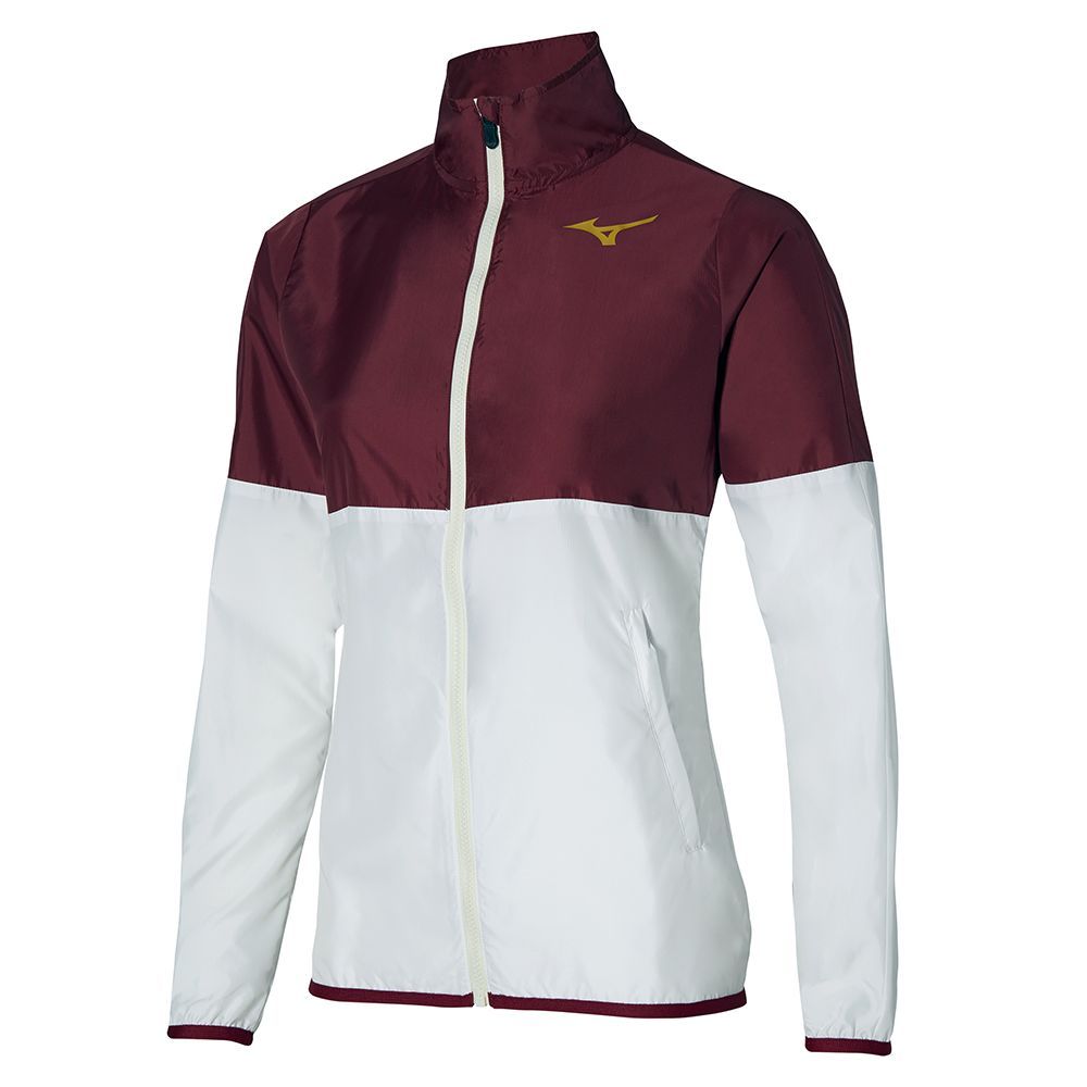 Mizuno Printed Ženske Jakne Tamno Crvene Bijele | IOTKAZ267
