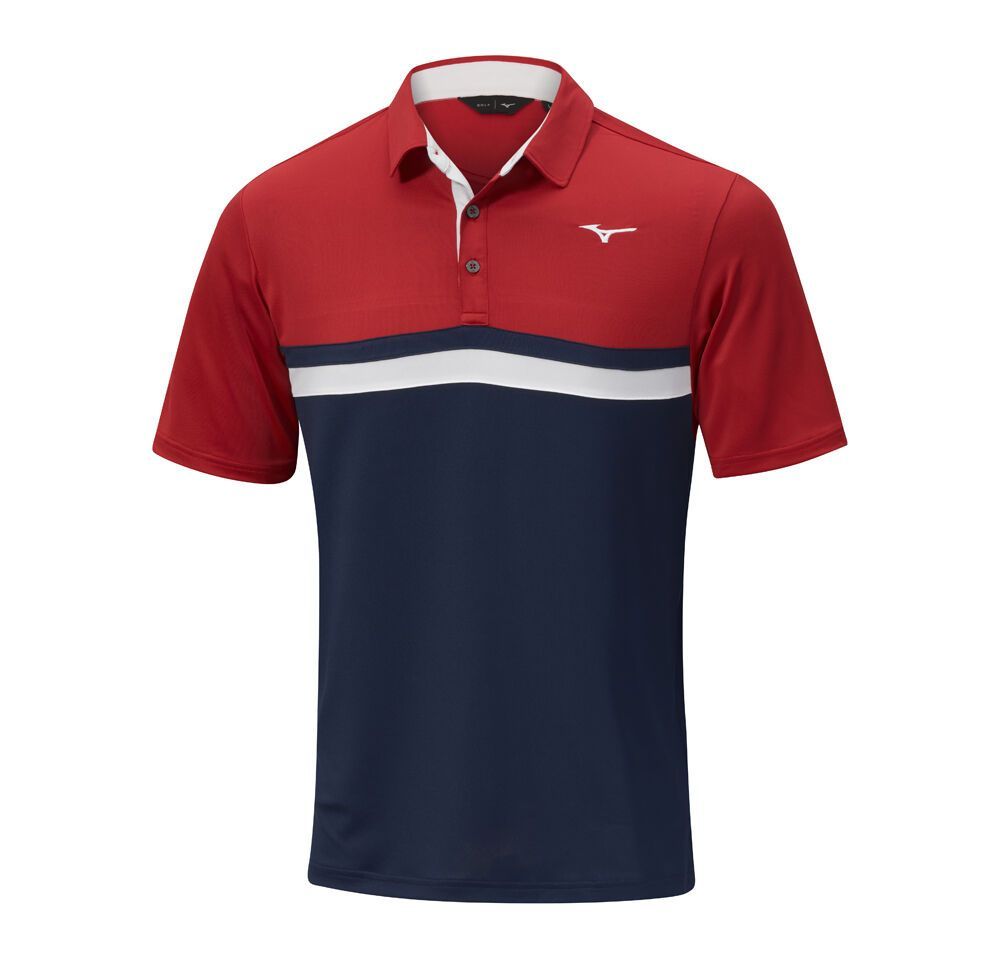 Mizuno Quick Dry Horizon Polo Muške Topi Plave Crvene | FERQHI508