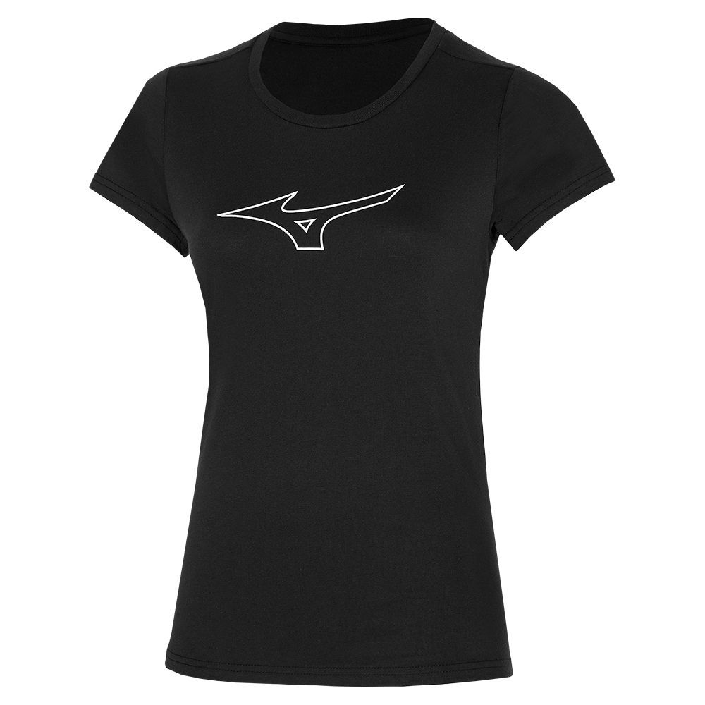 Mizuno Rb Logo Tee Ženske Topi Crne | NMKSTJ672