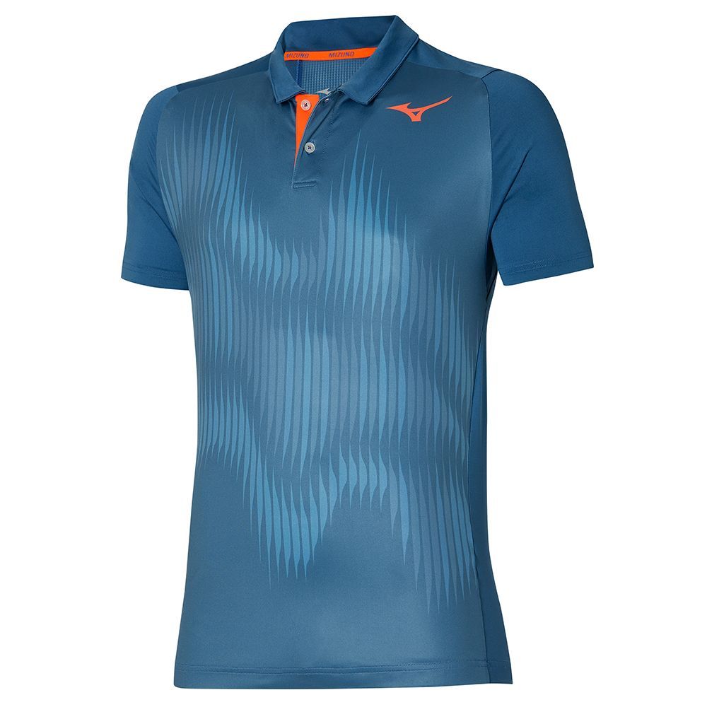 Mizuno Shadow Polo Muške Topi Sive Plave | TFILRC260