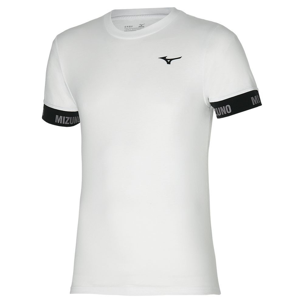 Mizuno Tee Muške Topi Bijele | SJBDEG218