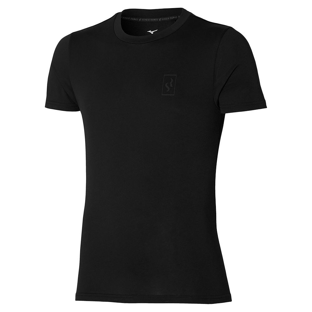 Mizuno Tee Sr Muške Topi Crne | WTNZXI570
