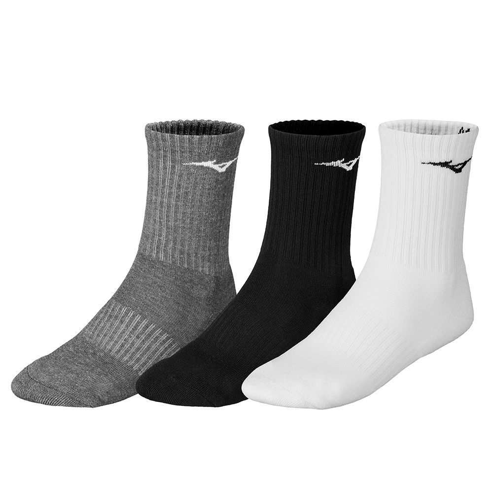 Mizuno Training 3p Muške Čarape Bijele Crne | DHZVRP930
