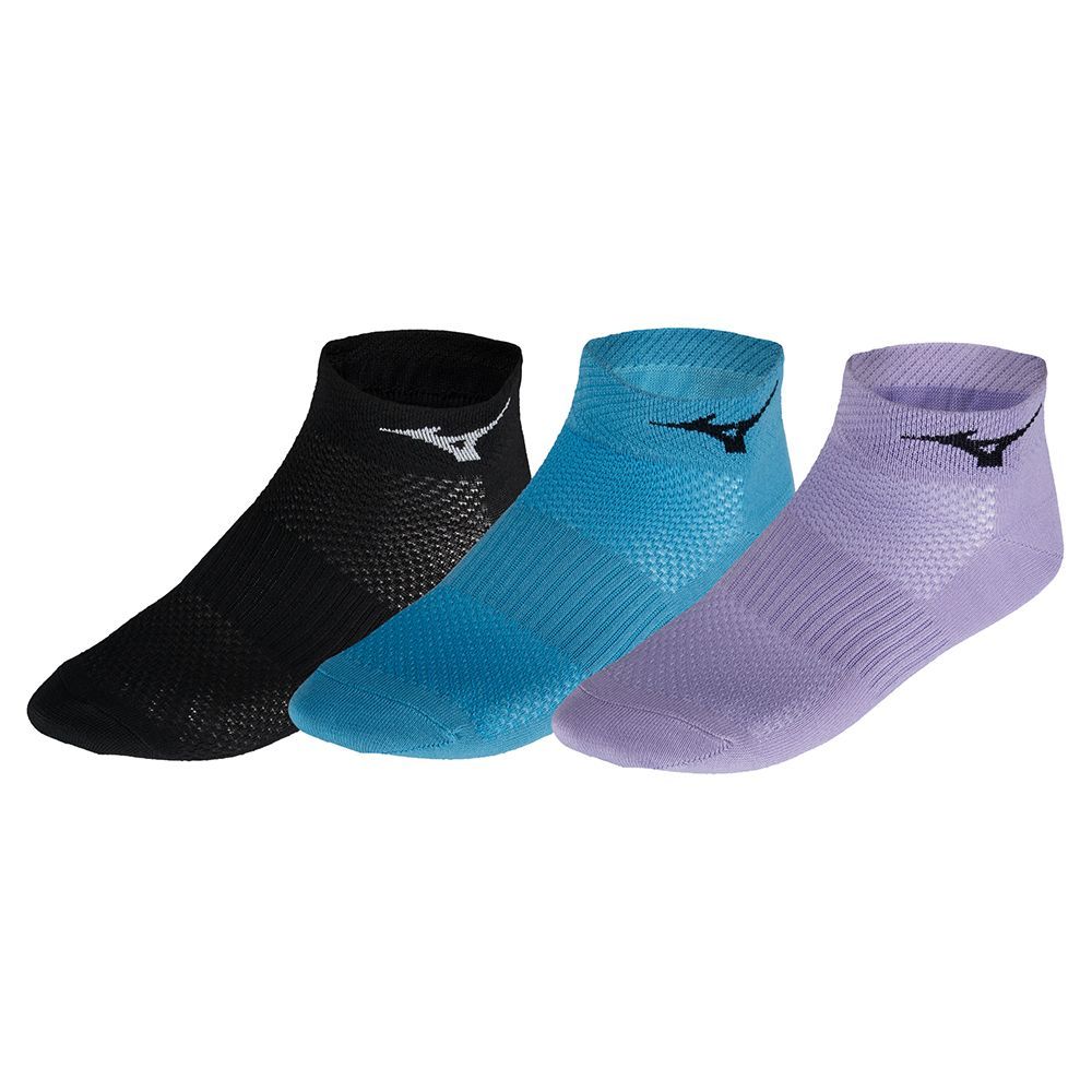 Mizuno Training Mid 3p Muške Čarape Crne Ljubičaste | MUYRJF273