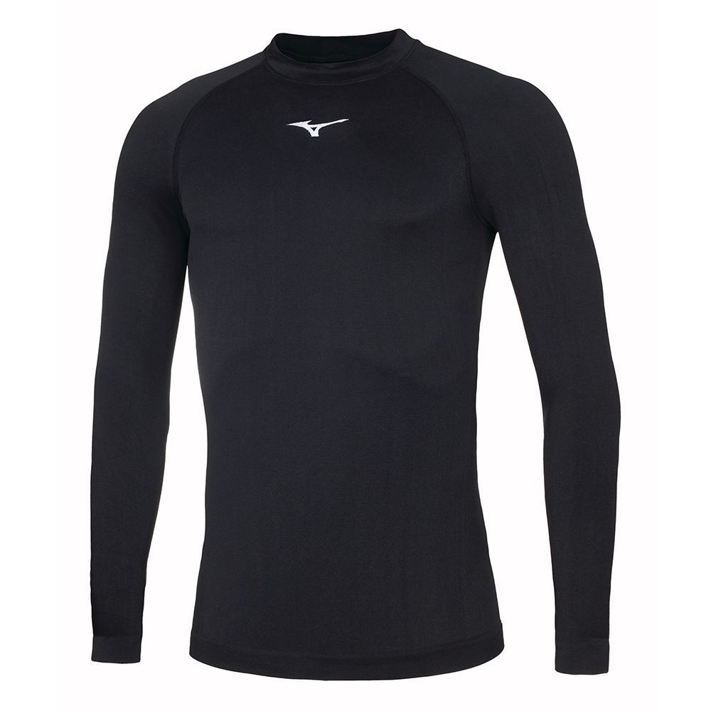 Mizuno Uni Core Ls Underlayer Muške Topi Crne | XTWQEZ972