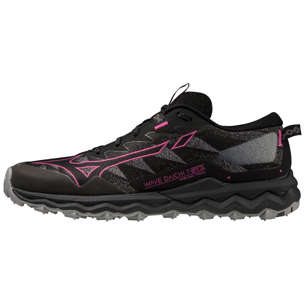 Mizuno Wave Daichi 7 Gtx Ženske Trail Tenisice Crne Fuksije | ASIXZR140