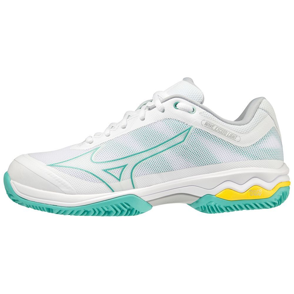 Mizuno Wave Exceed Light Cc Ženske Tenisice za Tenis Bijele Tirkizne | SVFRCZ243