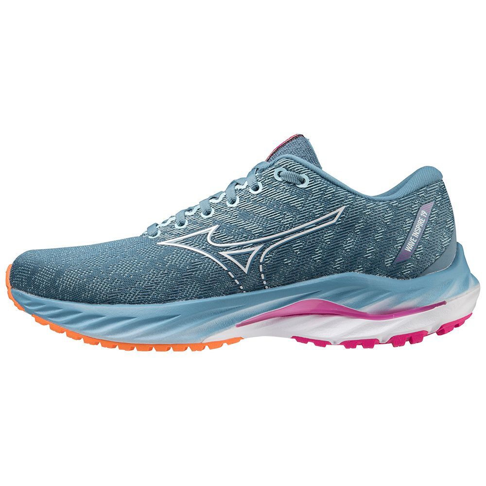 Mizuno Wave Inspire 19 Ženske Tenisice za Trcanje Plave Bijele | KWGHAC059