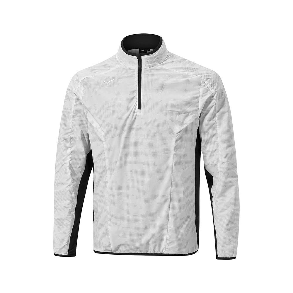 Mizuno Winter Stretch 1/4 Zip Muške Topi Bijele | RJFTMC904